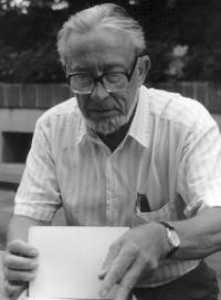Holger Andersson studia photos al conferentia in Praga, 1995. Photo: Piet Cleij