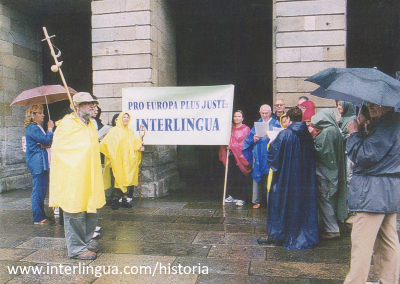 Legente le Declaration in le Praza do Obradoiro