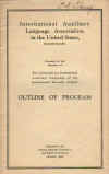 Outline of Program, IALA, octobre 1924