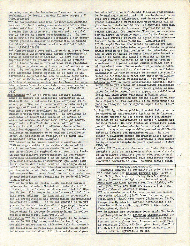 Scientia international, julio 1952