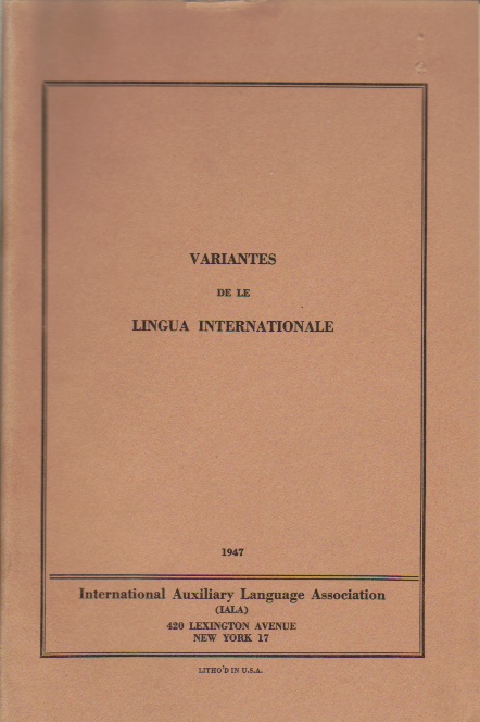 Variantes de le lingua internationale