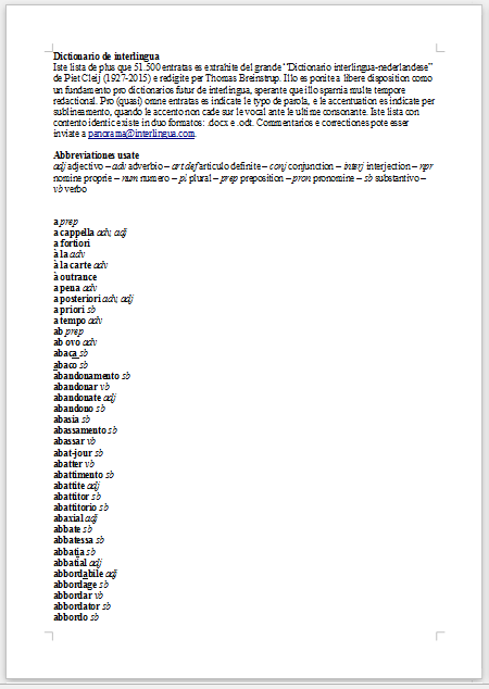 51.500 parolas in interlingua