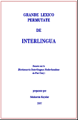 Grande lexico permutate de interlingua (Selahattin Kayalar e Piet Cleij)