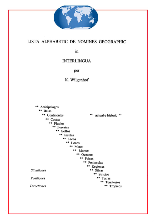 Lista alphabetic de nomines geographic in interlingua