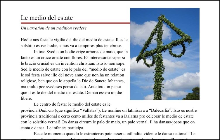 Le medio de estate