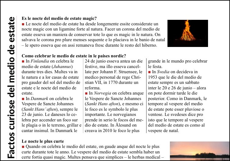 Le medio de estate - factos curiose