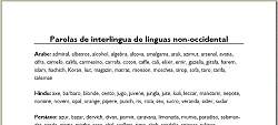 Parolas de interlingua de linguas non-occidental