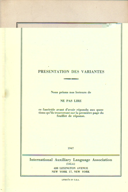 Variantes de le lingua internationale